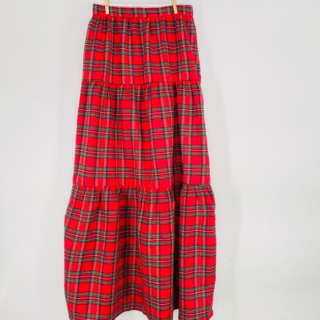 Christmas plaid skirt 8x8 hotsell