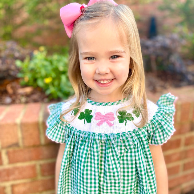 Shamrock 2025 smocked dress