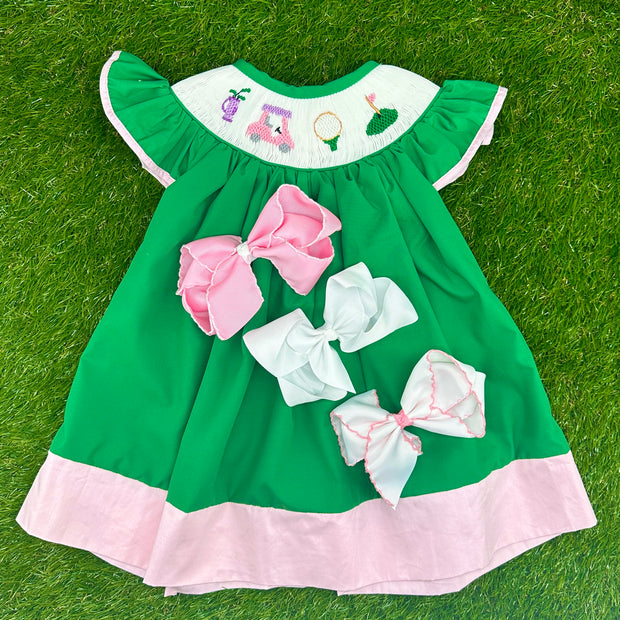 open lace back dress Smocked Golf Dress – Pleats and Stitches