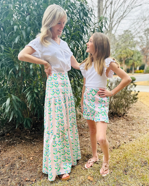 Ladies Flower Maxi Skirt - Matching Mommy & Me outfit