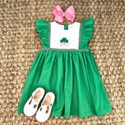 Shamrock and Bow French Knot Chantilly Dress