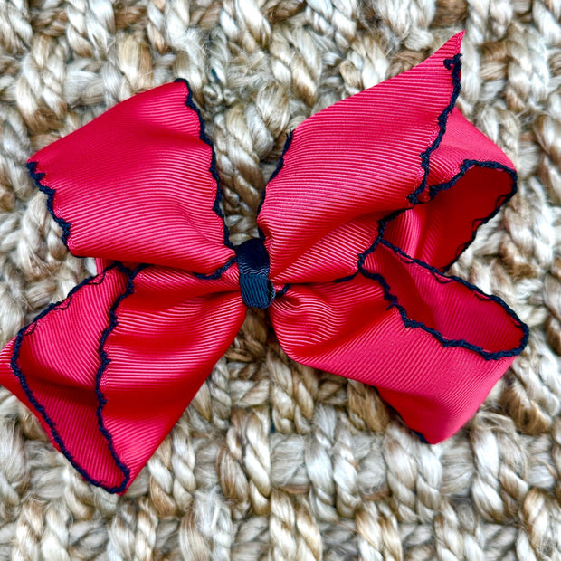 Moonstitch Hair Bow in Grosgrain Ribbon