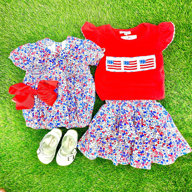 Floral Charlotte Bubble in America Liberty Print