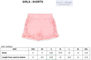 Girl's Shorts in Small Pink Gingham with Ruffles - Matching Shirts available 785 *E