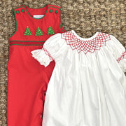 Smocked Christmas Longall- French Knot Trees