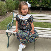 Elegant Forest Smocked Dress