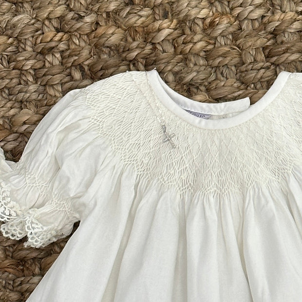 Ivory Smocked Heirloom Dress – Pleats and Stitches