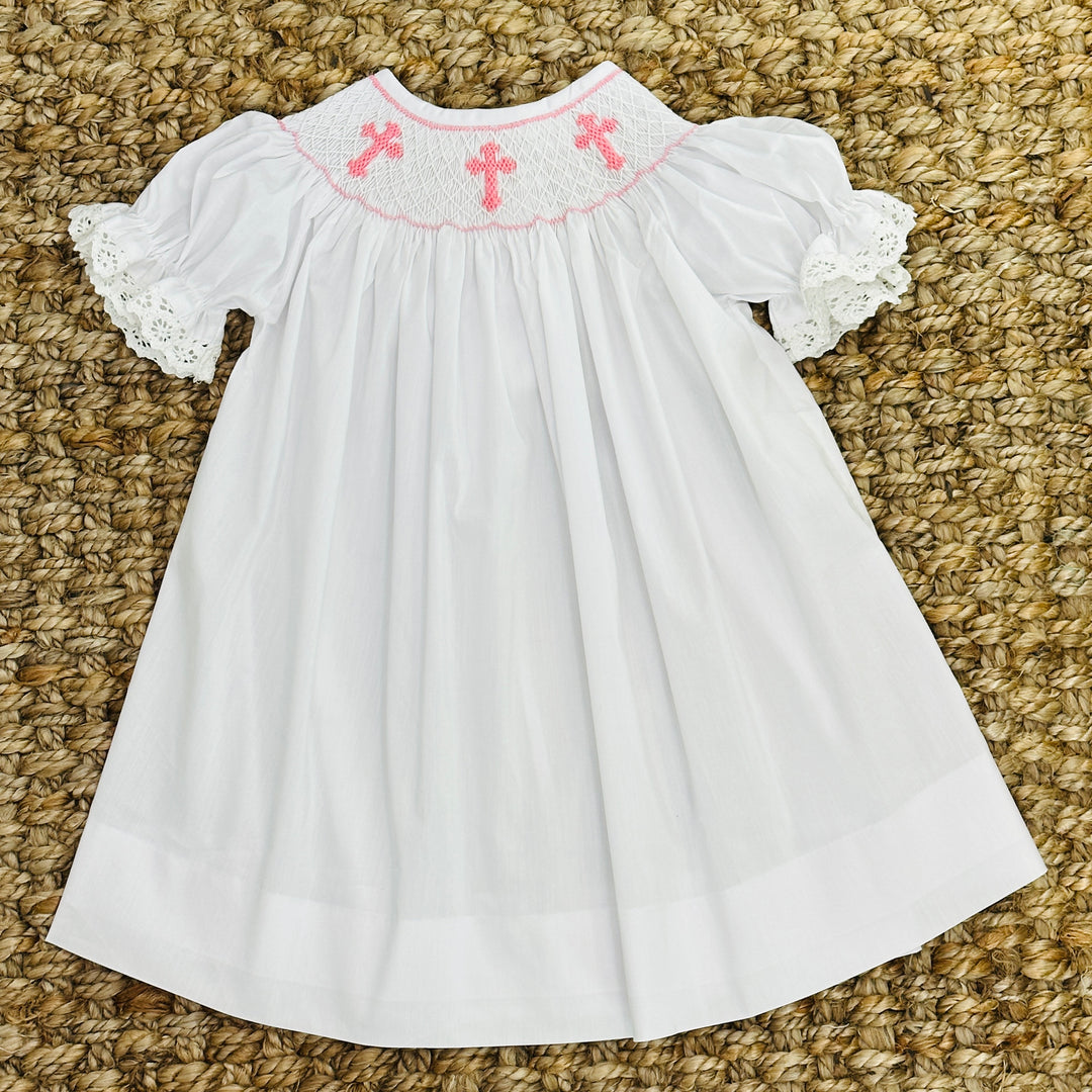 Smocked Cross Bishop Dress
