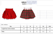 Christmas Plaid Smocked Ruffle Skirt