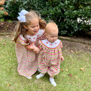 Santa Smocked Christmas Plaid Dress