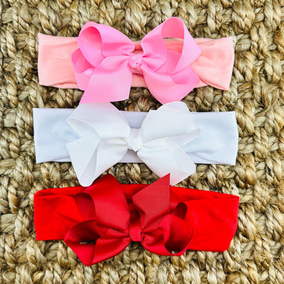 Bow Headband on Soft Stretchy Fabric