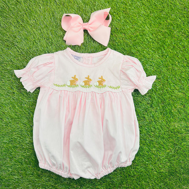 French Knot Bunny Belfort Bubble Romper