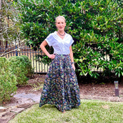 Elegant Forest Lady's Maxi Skirt