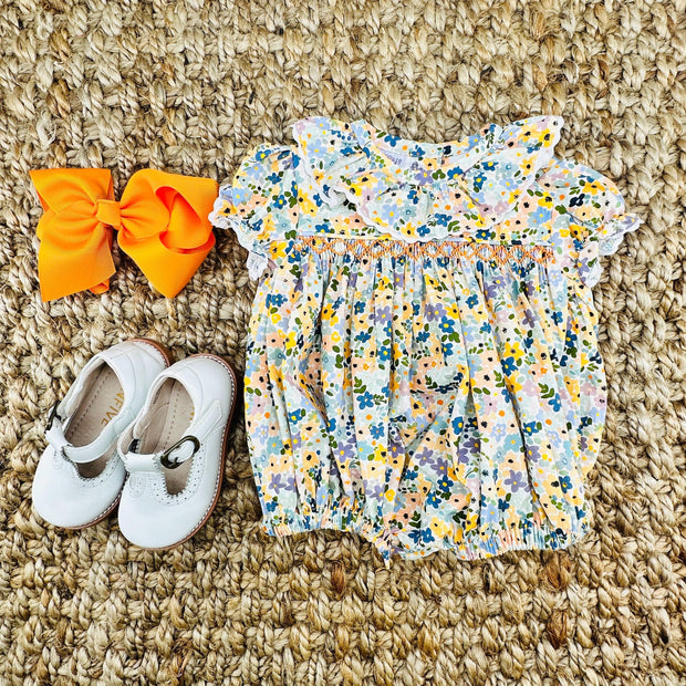Autumn Floral Smocked London Bubble