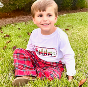 Smocked Christmas Tractor Shirt