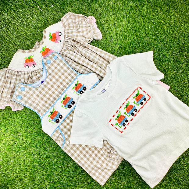 Smocked Pumpkin Boy's Shirt
