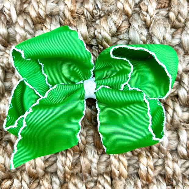 Moonstitch Hair Bow in Grosgrain Ribbon