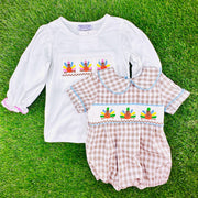 Girl's Turkey Smocked Shirt