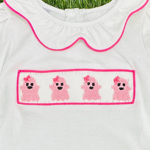 Halloween Ghost Smocked Shirt