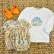 Autumn Floral Smocked London Bubble