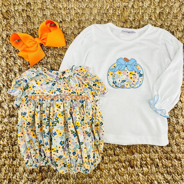 Autumn Floral Smocked London Bubble