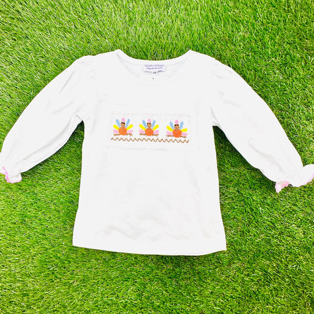 Girl's Turkey Smocked Shirt