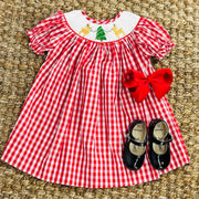 Mischievous Reindeer Smocked Dress