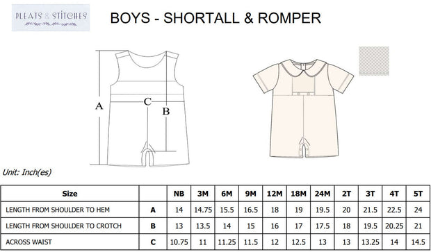 Navy Windsor Smocked Shortall