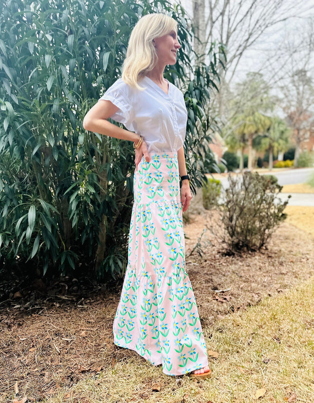 Ladies Flower Maxi Skirt - Matching Mommy & Me outfit