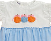 Pumpkin French Knot Dress on Soft Knit
