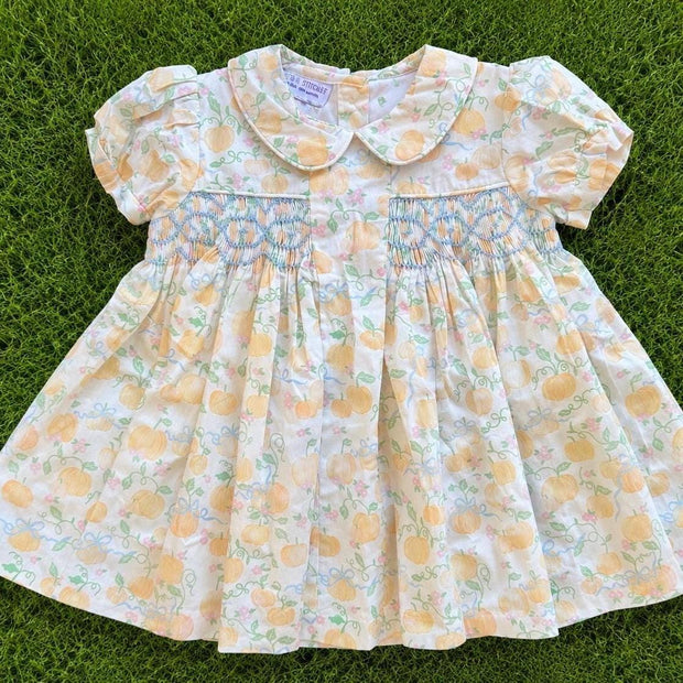 princess charlotte yellow dress Smocked Pumpkin 100% poly self Color:Peacock Emerald Tagitary 48-Piece Princess Dress-Up Profile:MODERN RELAXED