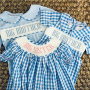 Smocked Big Sister Blue Gingham Dress