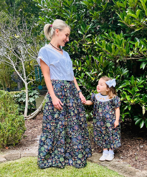 Elegant Forest Lady's Maxi Skirt