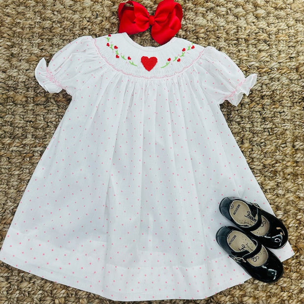 smocked valentines dress Valentine Smocked Dress Lille