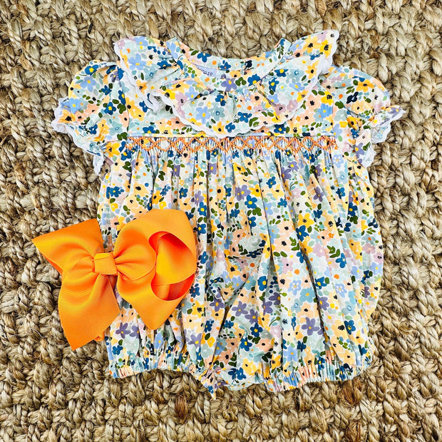 Autumn Floral Smocked London Bubble