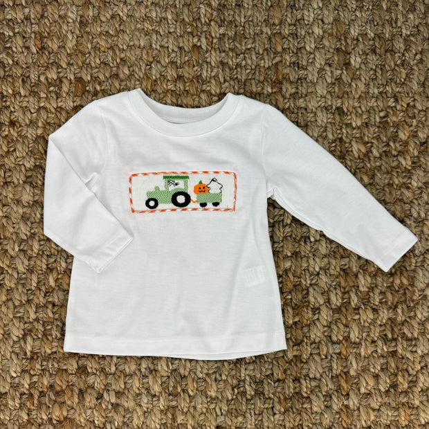 Smocked Halloween Tractor Shirt