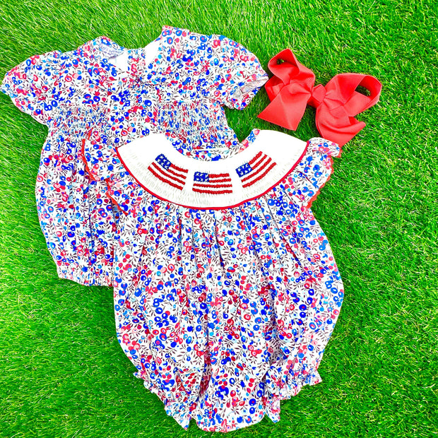 Floral Charlotte Bubble in America Liberty Print