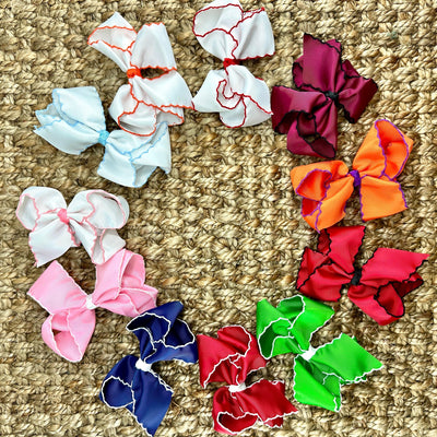 Moonstitch Hair Bow in Grosgrain Ribbon