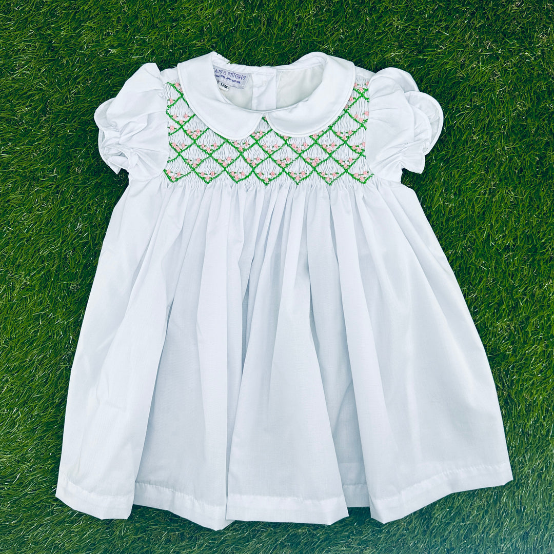 Girls Smocked Dresses, Bishops & Rompers - Pleats and Stitches Girls Smocked Dresses, Bishops & Rompers - Pleats and Stitches