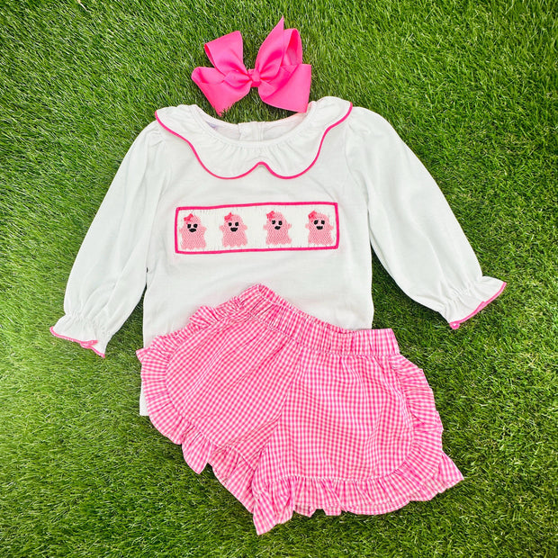 Halloween Ghost Smocked Shirt