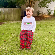 Smocked Christmas Tractor Shirt