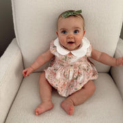 Tiered Floral Bunny Bubble Romper