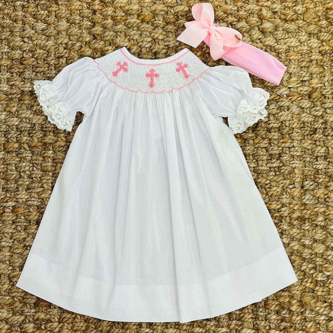Smocked Cross Bishop Dress