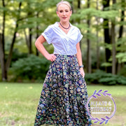 Elegant Forest Lady's Maxi Skirt