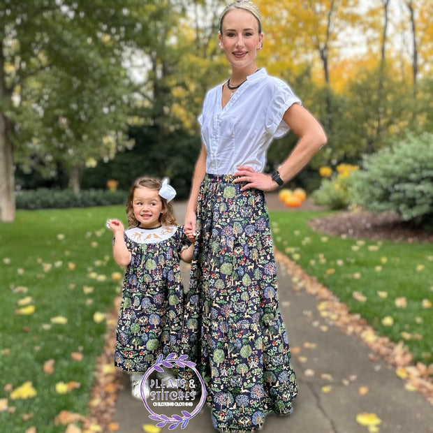 Elegant Forest Lady's Maxi Skirt