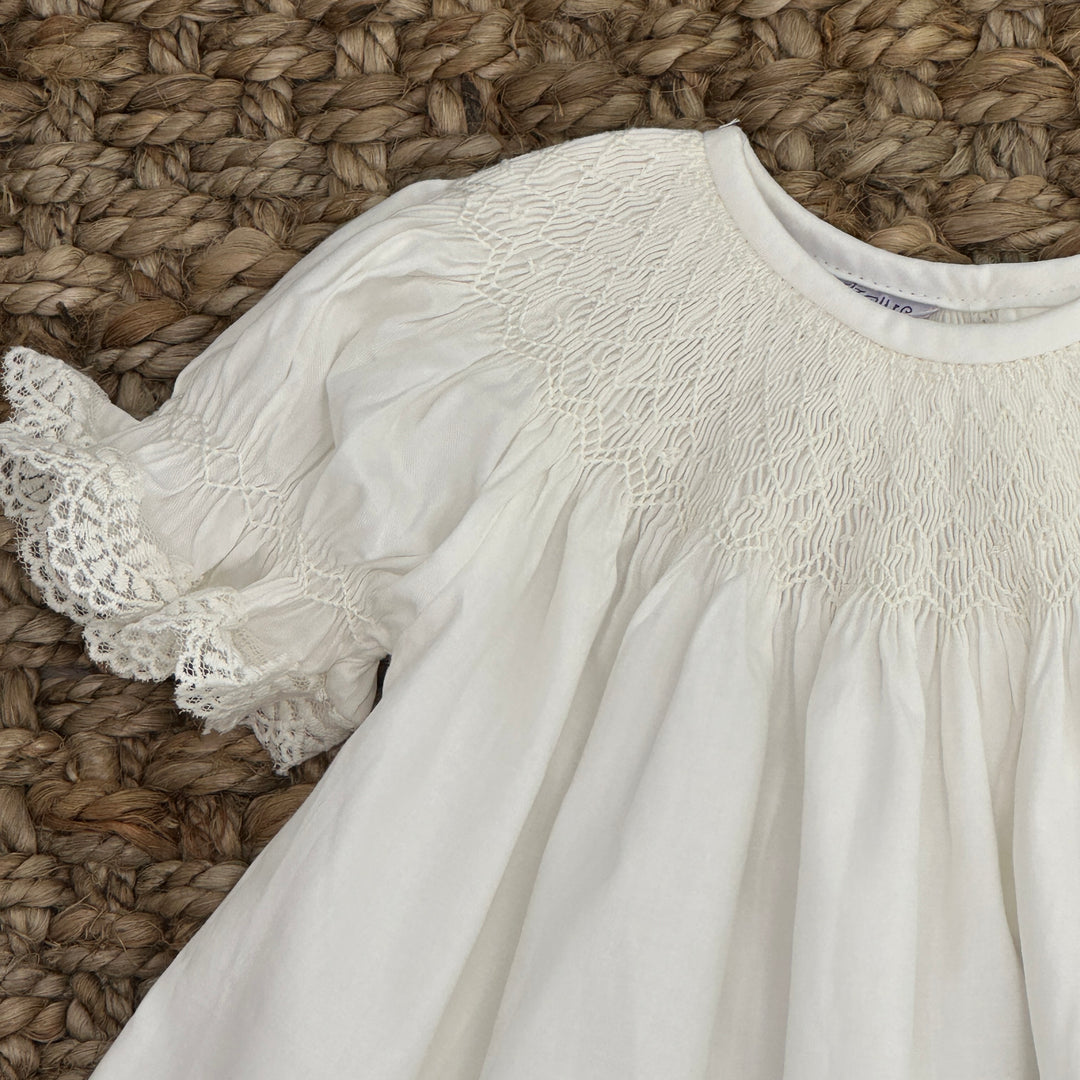 Ivory Smocked Heirloom Bishop Dress