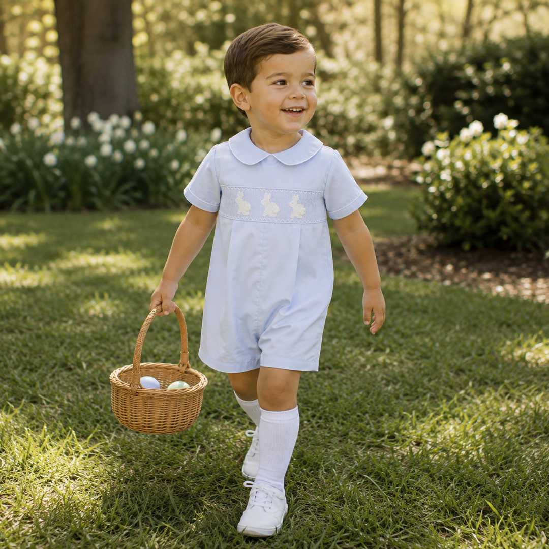 Easter Outfits for Kids - Smocked Bunny Rompers & Dresses