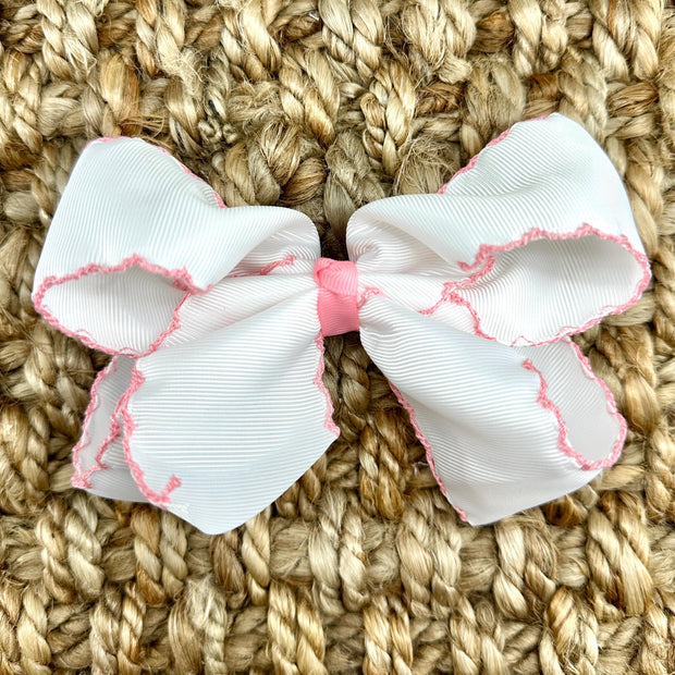 Moonstitch Hair Bow in Grosgrain Ribbon