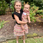 Christmas Plaid Smocked Ruffle Skirt