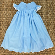 Smocked Pumpkin Dress with Bow & Flutter Sleeves